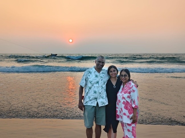 Home Me and my family enjoying at the beach